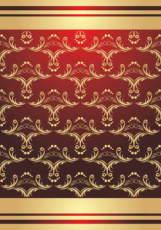 Gold ornament for decorative background. Wrapping. Vectorのイラスト素材