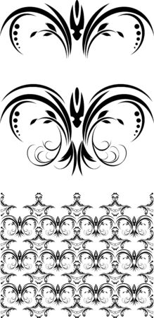 Decorative ornament. Pattern isolated on the whiteのイラスト素材