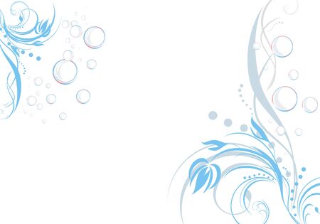 Bubbles with decorative sprigsのイラスト素材