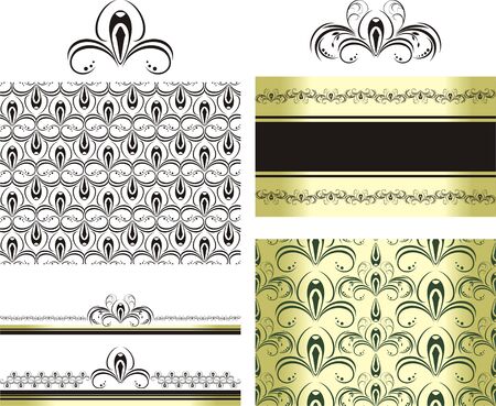 Patterns for decorative borders and framesのイラスト素材