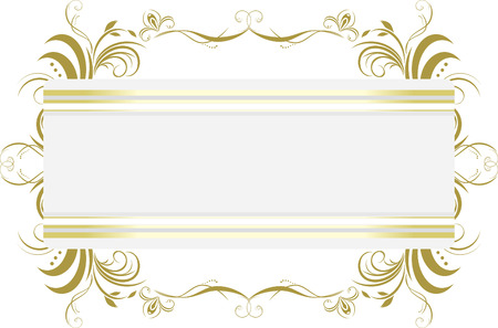 Decorative floral frame. Titleのイラスト素材