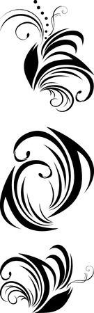 Three decorative elements for designのイラスト素材