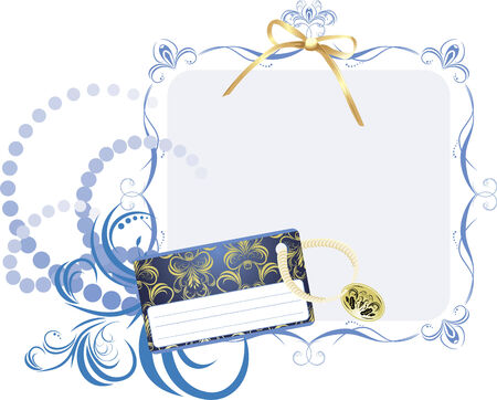 Holiday card in the decorative frameのイラスト素材