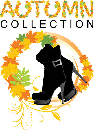 Elegant female shoes. Autumn collectionのイラスト素材