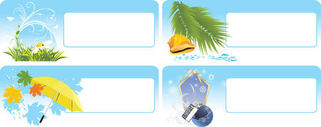 Seasonal cardsのイラスト素材