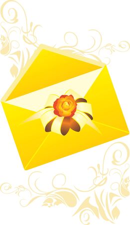 Holiday envelope with bowのイラスト素材