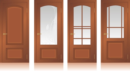 Collection of wooden doorsのイラスト素材