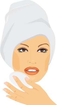 Moving away of makeupのイラスト素材