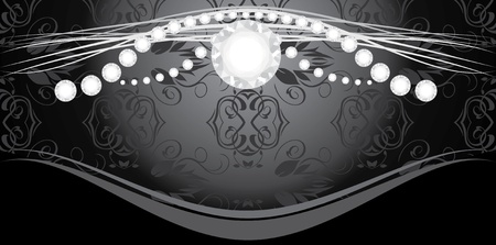 Diamonds on the decorative backgroundのイラスト素材