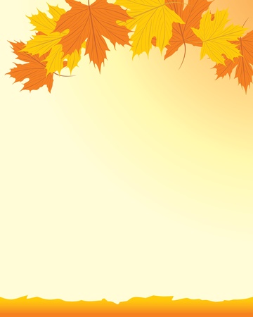Autumn background with maple leavesのイラスト素材