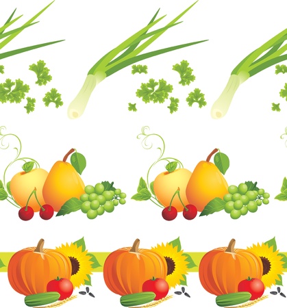 Food ingredients. Decorative bordersのイラスト素材