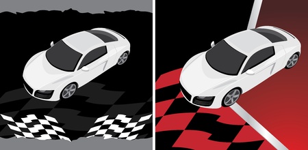 Sport car on the abstract backgroundのイラスト素材