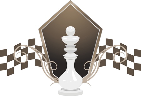White king and shield. Chess iconのイラスト素材