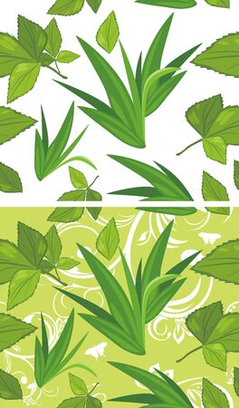 Green leaves backgroundのイラスト素材