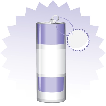 Drink can with tagのイラスト素材