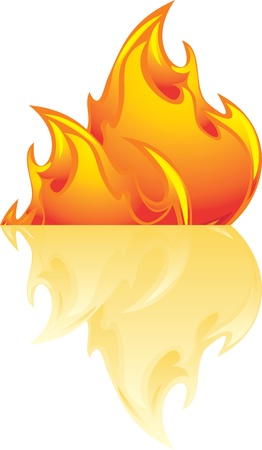 Abstract flame isolated on the whiteのイラスト素材