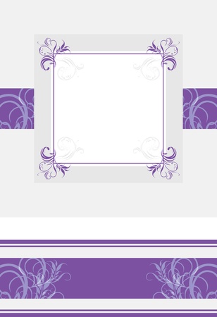 Ornamental violet frame and borderのイラスト素材