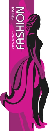 Stylish female fashion. Icon for designのイラスト素材