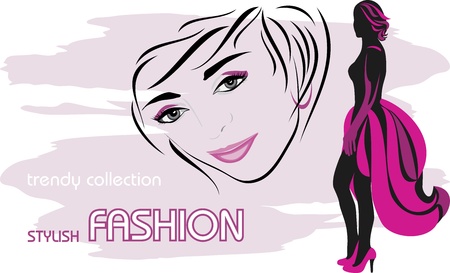 Stylish female fashionのイラスト素材