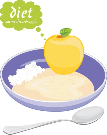 Diet of three productsのイラスト素材