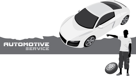 Automotive service  Banner for designのイラスト素材