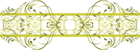 Seamless ornamental green border