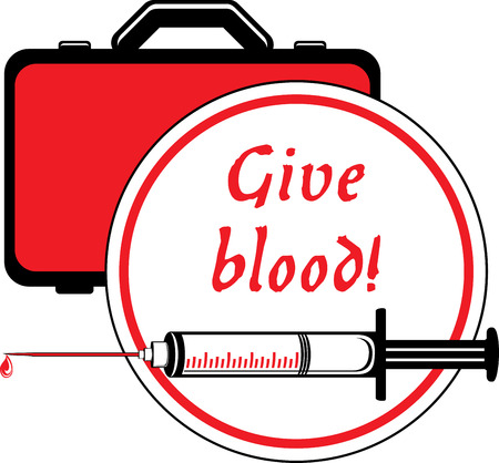 Medical syringe and first aid kit  Icon for designのイラスト素材