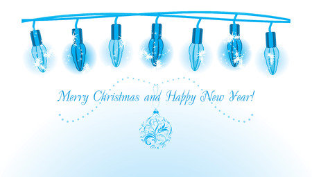 Luminous Christmas garlandのイラスト素材