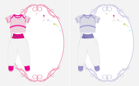 Baby underwear. Birthday postcardのイラスト素材
