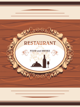 Restaurant menu. Decorative label for designのイラスト素材