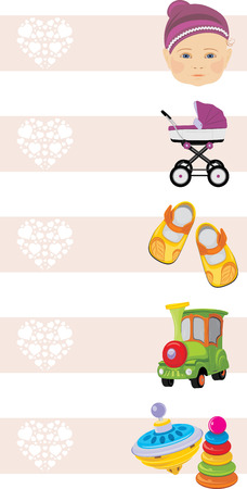 Kids shopping center. Banners for designのイラスト素材