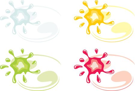 Colored water blobsのイラスト素材