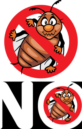 Stop bug signのイラスト素材