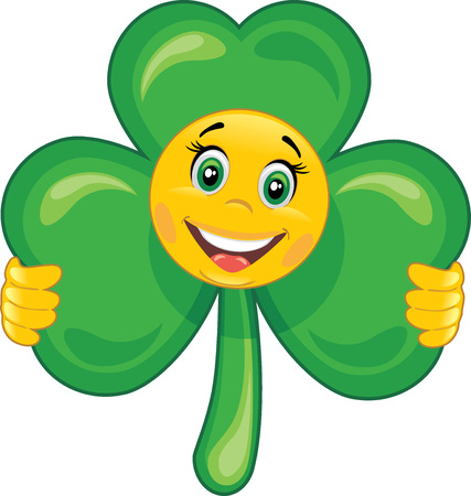 Smiley shamrockのイラスト素材