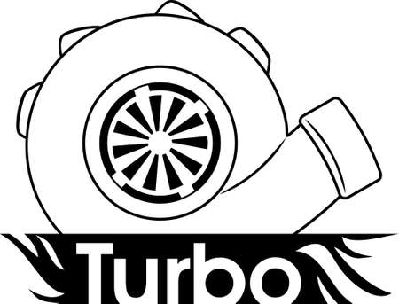 turbo. Stylish design for t-shirtのイラスト素材