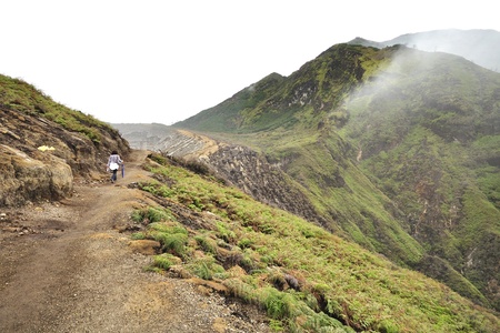 kawah ijen volcano at Indonesiaの写真素材