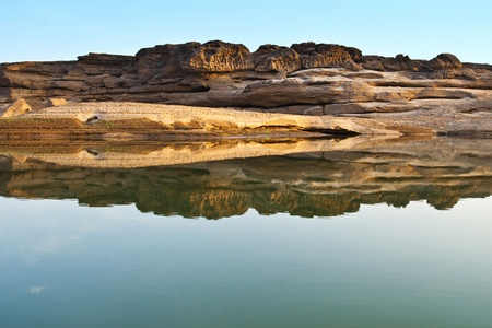 Sam panbok rock field ,grand canyon in Thailandの写真素材