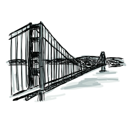 Free hand sketch World famous landmark collection : Christ the Reedemer, in Rio de Janeiro, Brazil.のイラスト素材