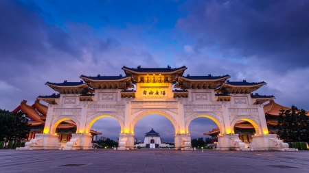 Taipei Chiang Kai Shek memorial hallのeditorial素材