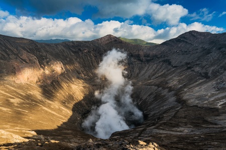 Creater of Bromo vocalno, East Java, Indonesiaの写真素材