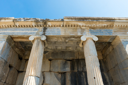 Ancient ruins in Ephesus Turkey, Ephesus contains the ancient largest collection of Roman ruins in the easternの写真素材