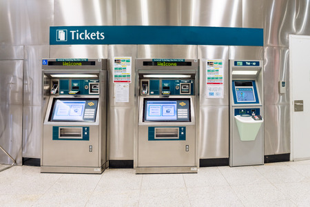 Tickets Machine of The Mass Rapid Transit (MRT) in Singapore. Singapore is a world famous tourist city with highly developed economic infrastructure.のeditorial素材