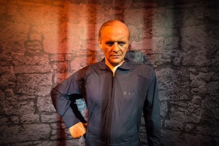 BANGKOK -JULY 22: A waxwork of Anthony Hopkins on display at Madame Tussauds on July 22, 2015 in Bangkok, Thailand. Madame Tussauds' newest branch hosts waxworks of numerous stars and celebritiesのeditorial素材