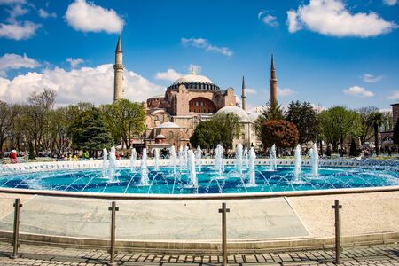 Hagia Sophia ( Ayasofya ) exterior, a former Orthodox patriarchal basilica, later a mosque and now a museum in Sultanahmet , Istanbul, Turkeyの写真素材