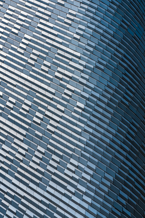 Seamless illustration resembling illuminated geometric pattern in a tall building with lighting...