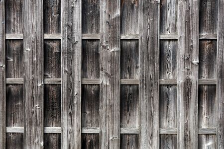 Wodden pattern of classic wood plank wall texture background. Retro decoration material for classical buildingの写真素材