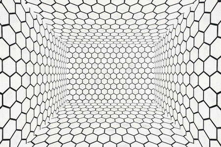 Abstract close up of modern interior architectural metal wall pattern background
