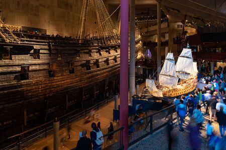 STOCKHOLM,SWEDEN-JULY15,2019: Vasa Museum that maritime museum in Stockholm at Sweden. The main hall contains the ship itself, and various exhibits related to the archaeological findings of the shipsのeditorial素材