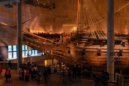STOCKHOLM,SWEDEN-JULY15,2019: Vasa Museum that maritime museum in Stockholm at Sweden. The main hall contains the ship itself, and various exhibits related to the archaeological findings of the shipsのeditorial素材