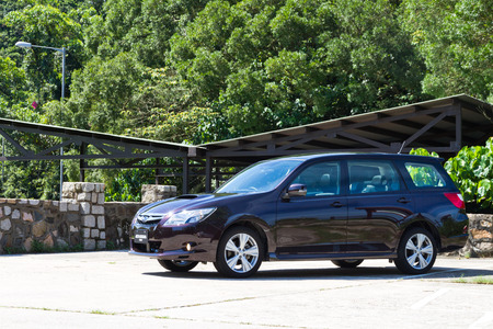 Subaru EXIGA 2.0GT 2013 Model Deep Purple Body Color のeditorial素材
